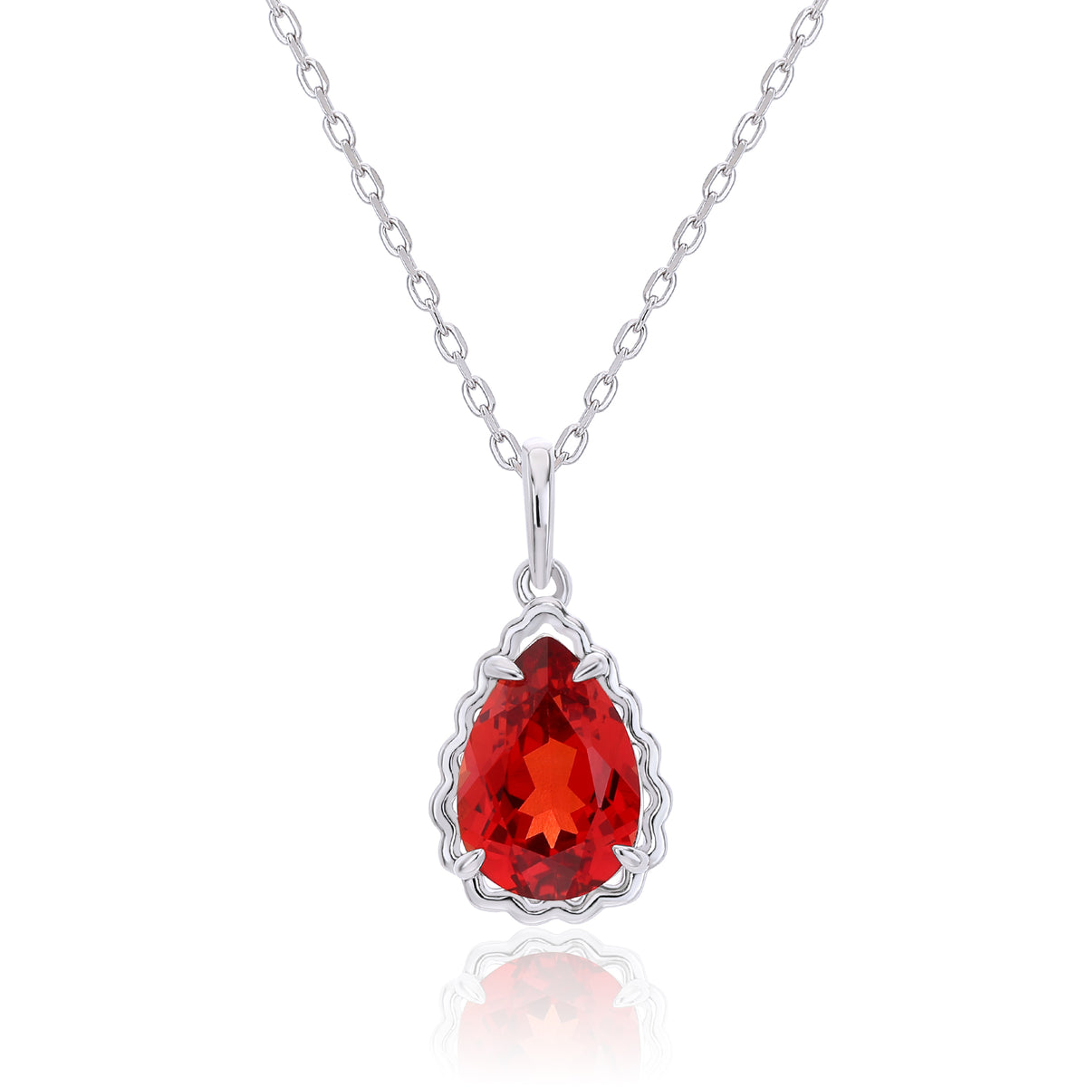 Teardrop Gemstone Pendant Necklace