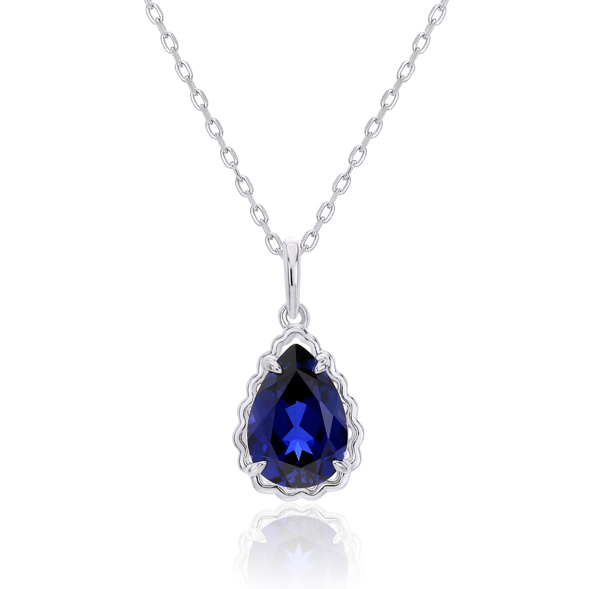 Teardrop Gemstone Pendant Necklace