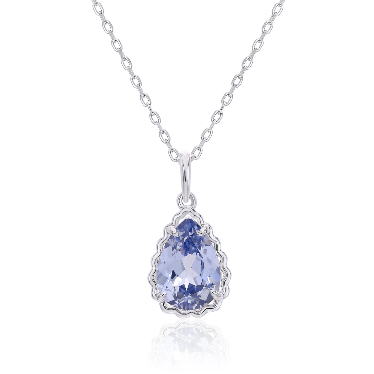 Teardrop Gemstone Pendant Necklace