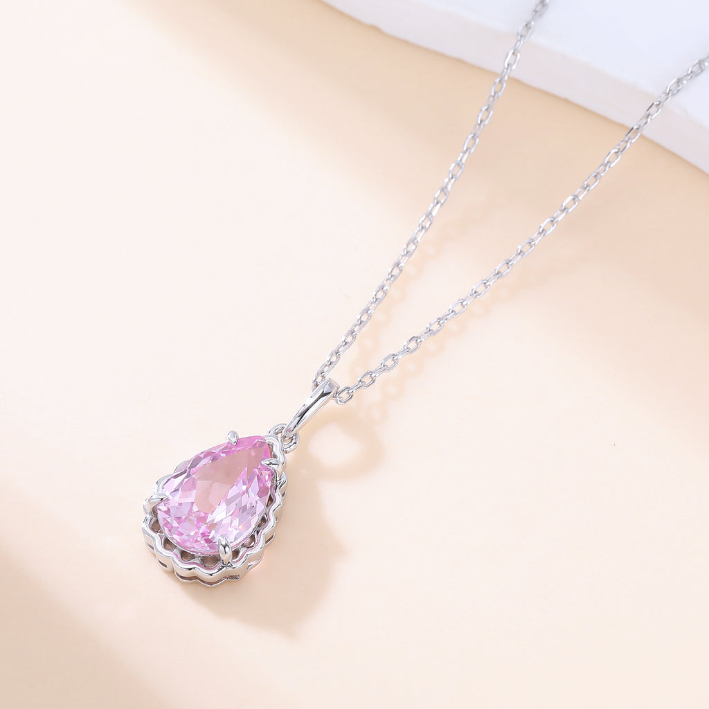 Teardrop Gemstone Pendant Necklace