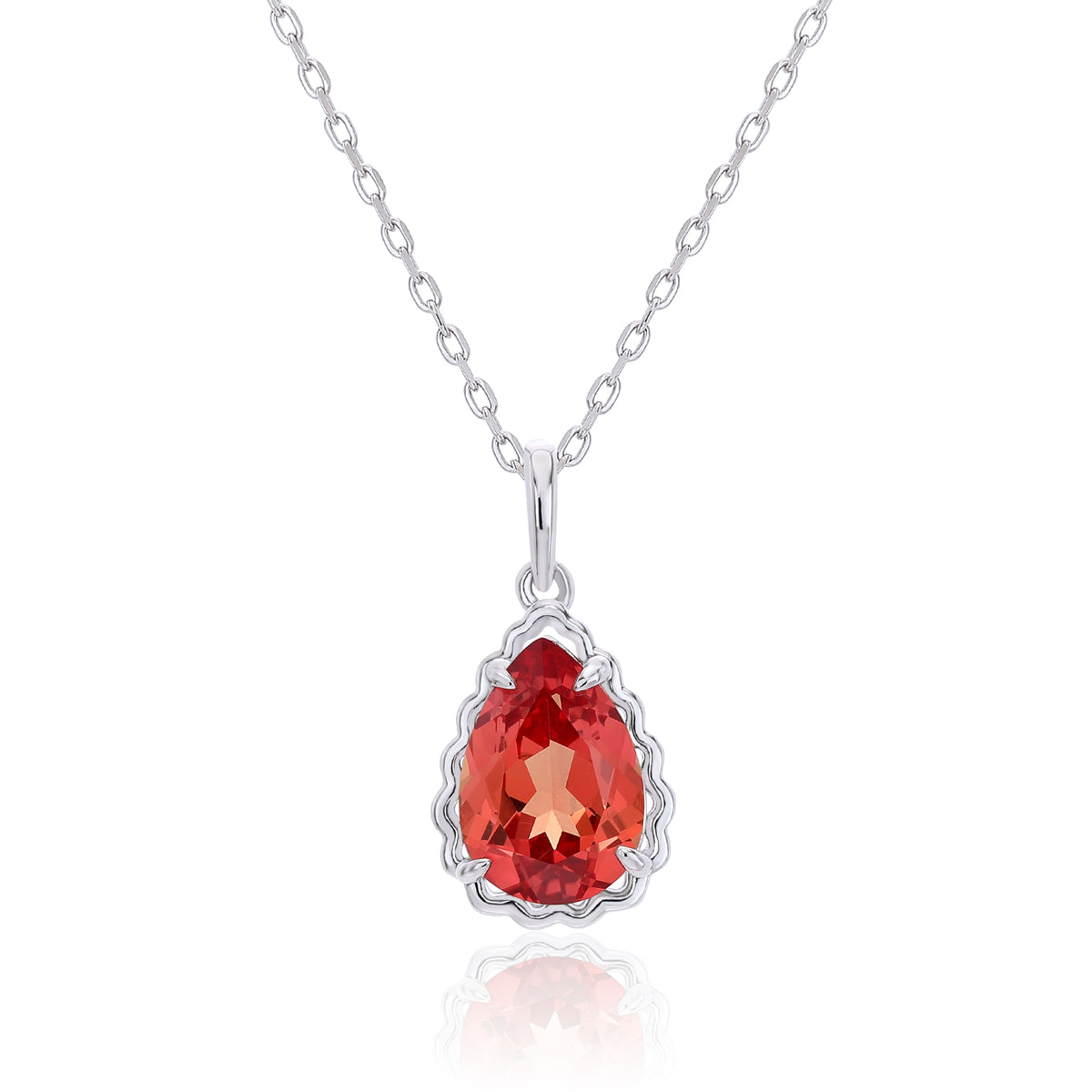 Teardrop Gemstone Pendant Necklace