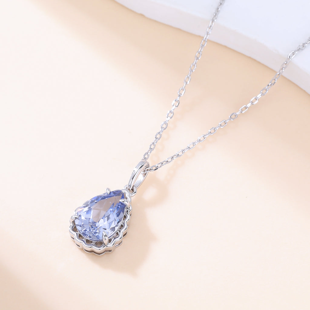 Teardrop Gemstone Pendant Necklace