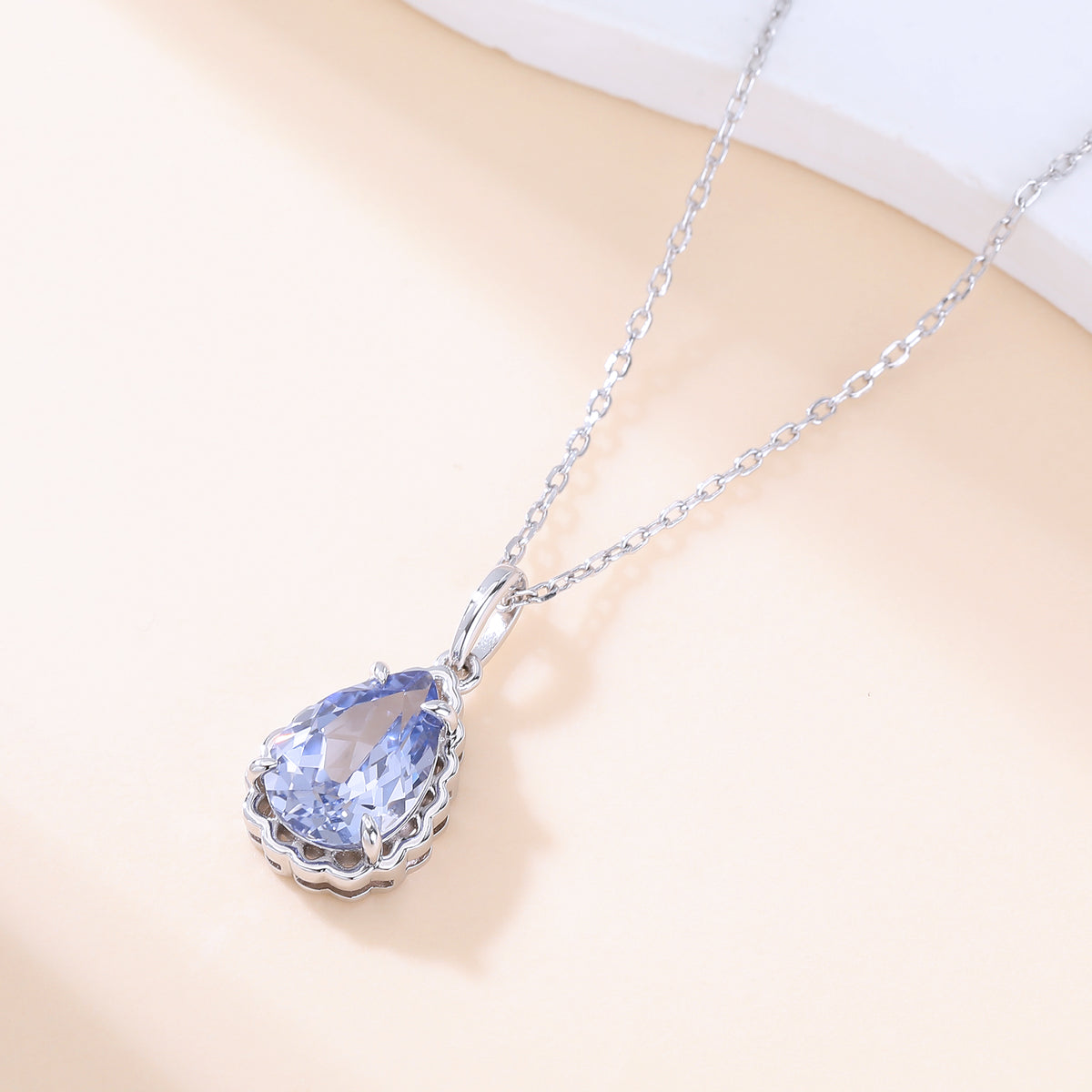 Teardrop Gemstone Pendant Necklace