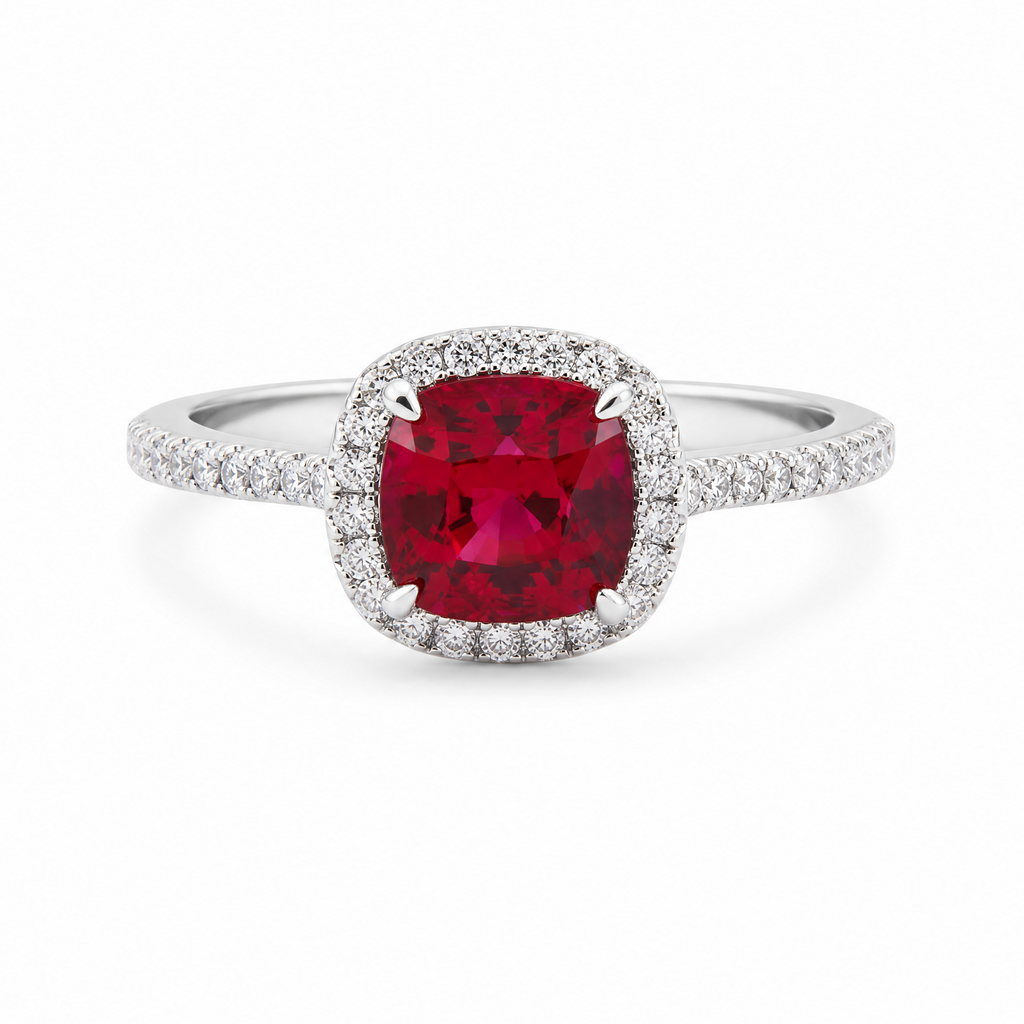 Luxury Sugar‑Cushion Gemstone Ring
