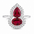 Full‑Halo Gourd‑Shaped Gem Ring