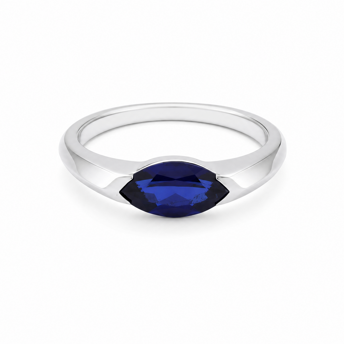 Modern Bezel‑Set Marquise‑Cut Statement Ring