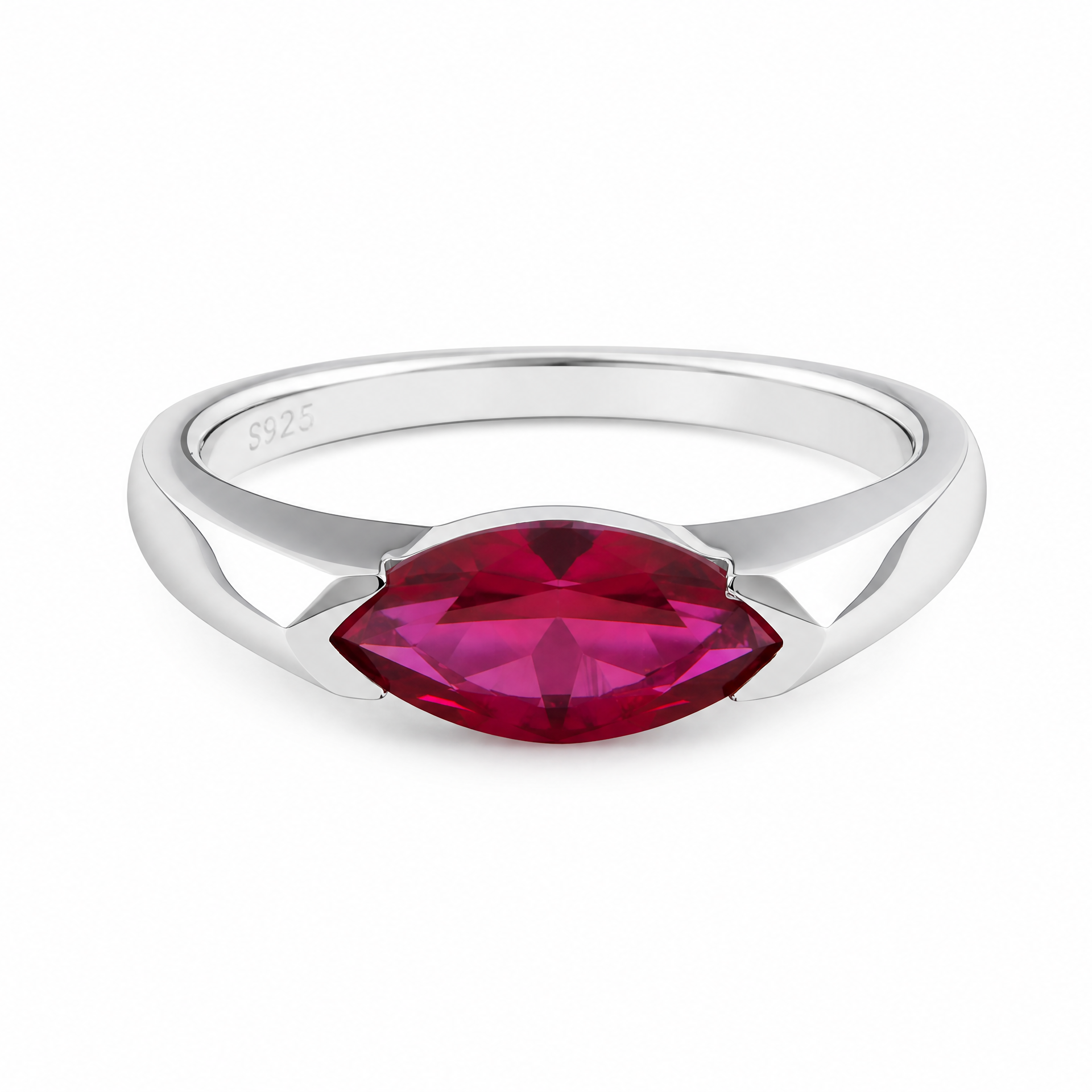 Modern Bezel‑Set Marquise‑Cut Statement Ring