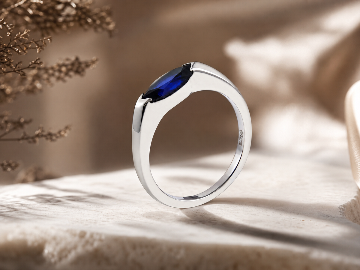 Modern Bezel‑Set Marquise‑Cut Statement Ring