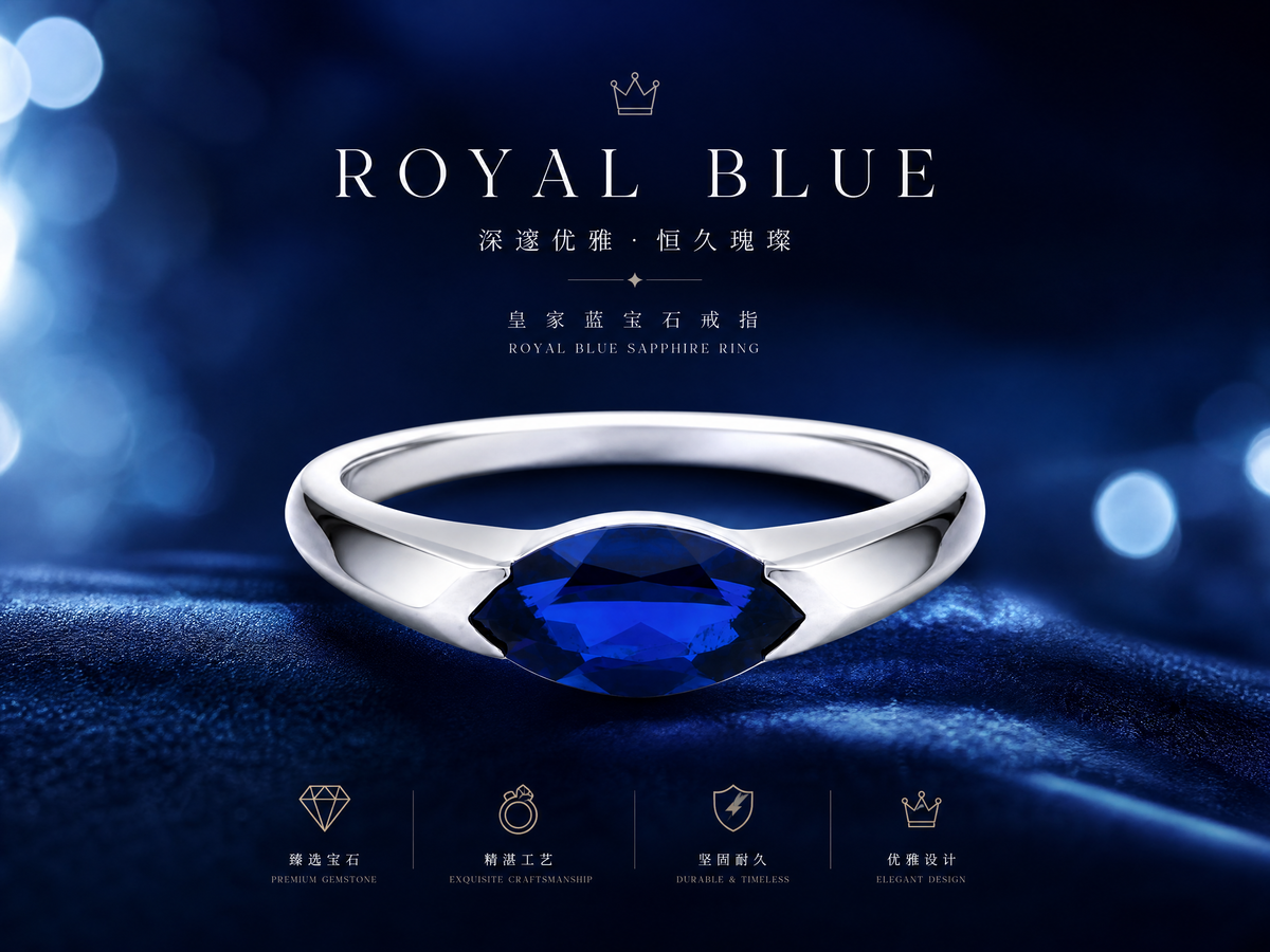 Bague marquise moderne sertie clos