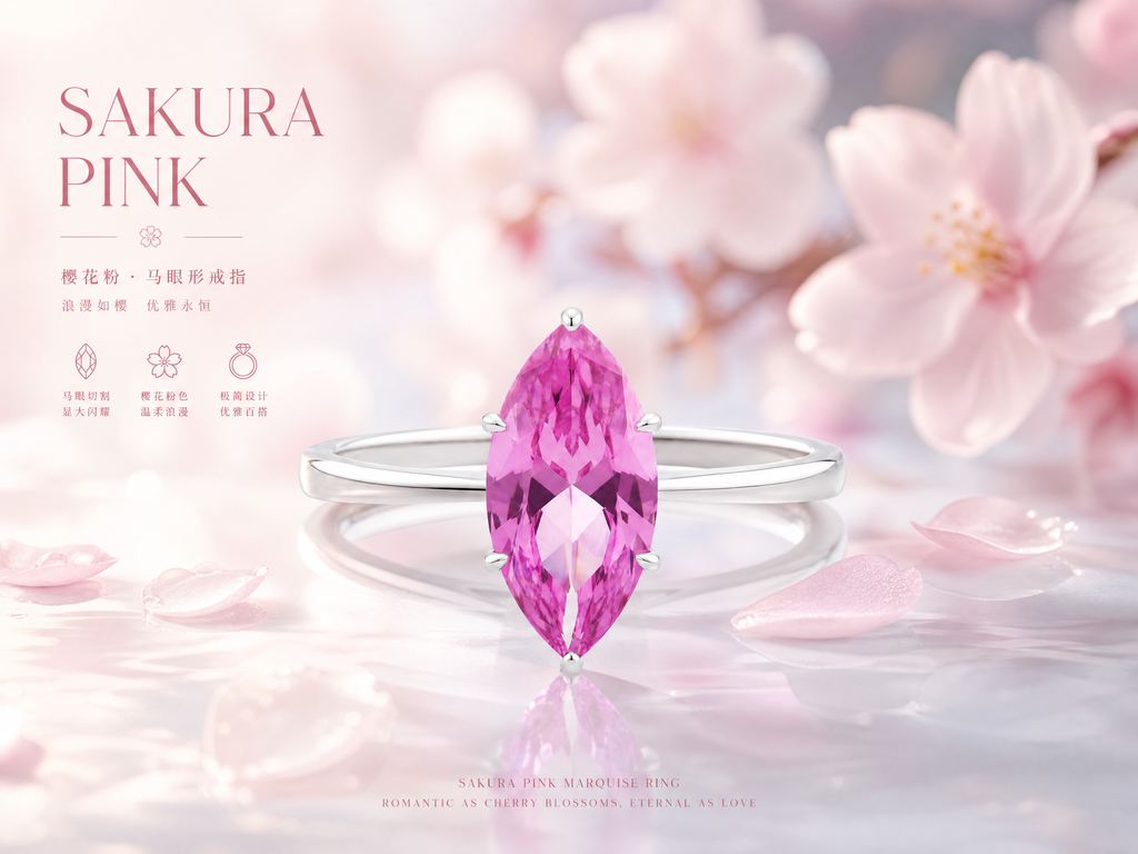 Bague solitaire marquise élégante