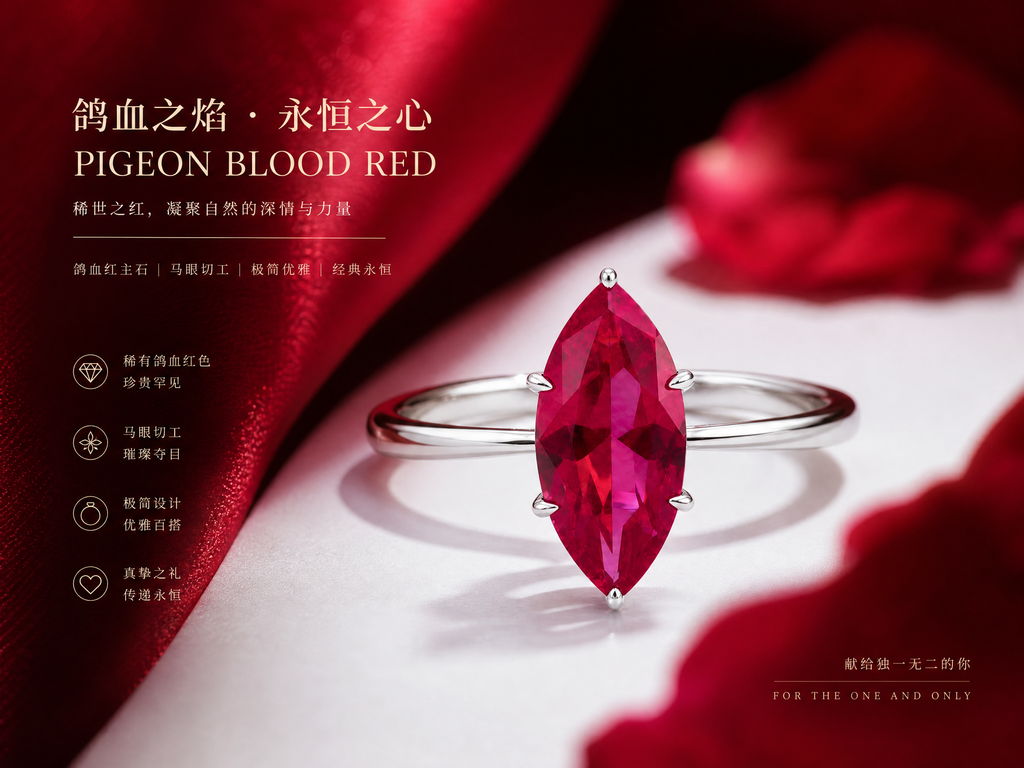 Bague solitaire marquise élégante