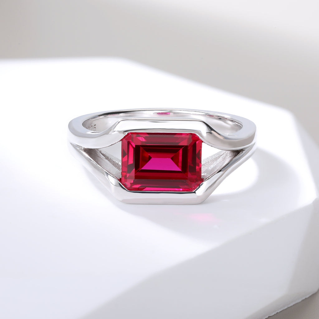 Eyes‑On‑Eternity Emerald‑Cut Gem Ring