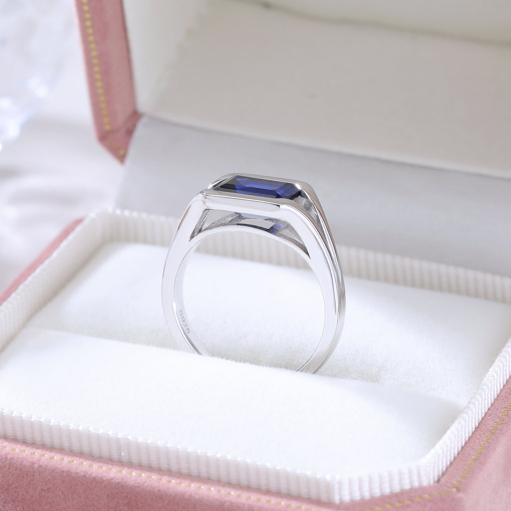 Eyes‑On‑Eternity Emerald‑Cut Gem Ring