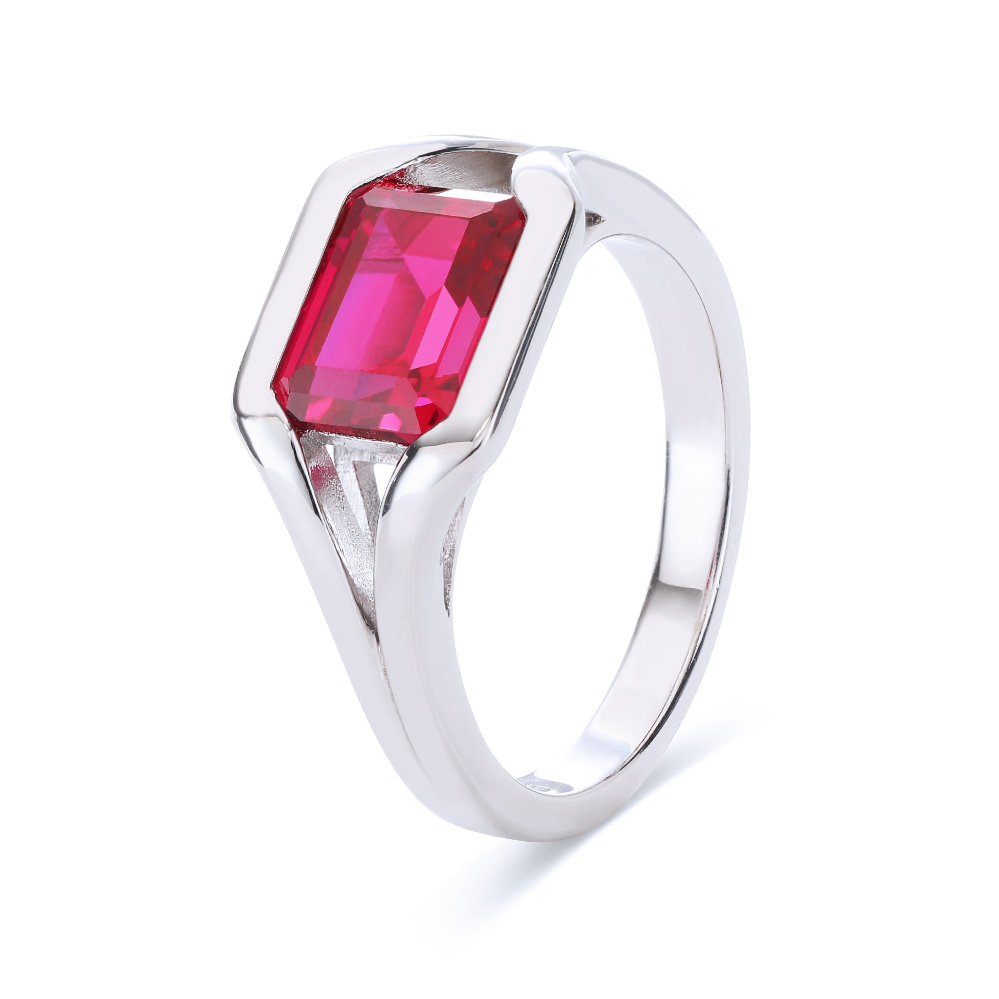 Eyes‑On‑Eternity Emerald‑Cut Gem Ring