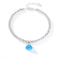 Bean‑Shape Candy Gemstone Bead Bracelet, Yellow / Red / Blue / Pink / Light Green, 18K White Gold / 925 Sterling Silver Bespoke Fine Jewelry